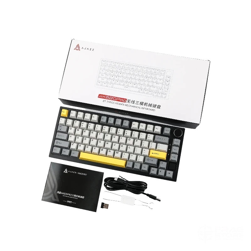 Ajazz AK820 Pro Black-Grey-Yellow
